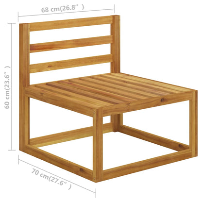 Ensemble de canapés 2 pcs et coussins blanc crème Acacia solide