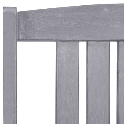 Chaises de jardin lot de 4 Bois massif d'acacia Gris