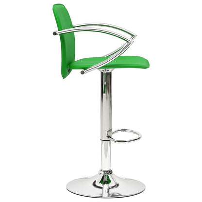 Tabourets de bar lot de 2 vert cuir artificiel