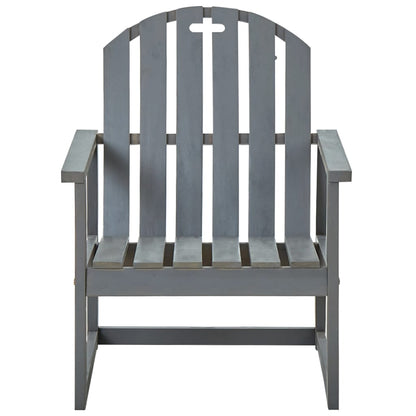 Chaises de jardin lot de 2 Gris Bois d'acacia solide