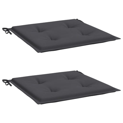 Coussins de chaise de jardin lot de 2 anthracite 40x40x3 cm