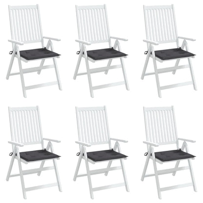 Coussins de chaise de jardin lot de 6 anthracite 40x40x3 cm