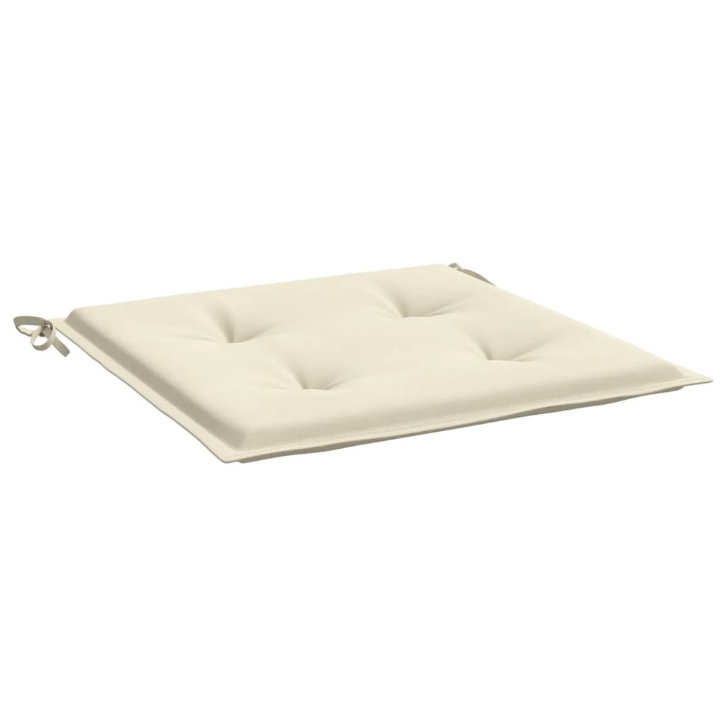 Coussins de chaise jardin lot de 6 crème 40x40x3cm tissu oxford