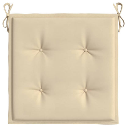 Coussins de chaise jardin lot de 6 beige 40x40x3cm tissu oxford