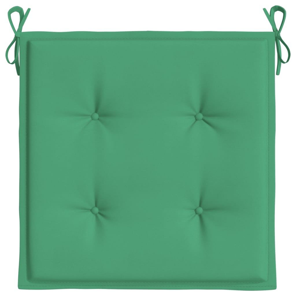 Coussins de chaise jardin lot de 6 vert 40x40x3 cm tissu oxford