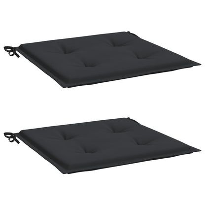 Coussins de chaise jardin lot de 2 noir 40x40x3 cm tissu oxford