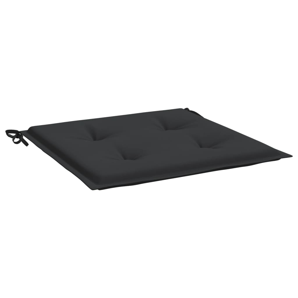 Coussins de chaise jardin lot de 2 noir 40x40x3 cm tissu oxford