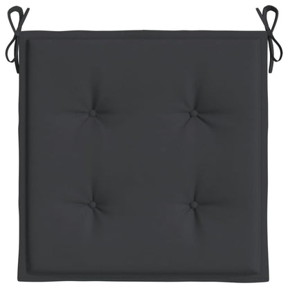 Coussins de chaise jardin lot de 2 noir 40x40x3 cm tissu oxford