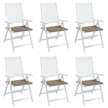 Coussins de chaise jardin lot de 6 taupe 40x40x3cm tissu oxford