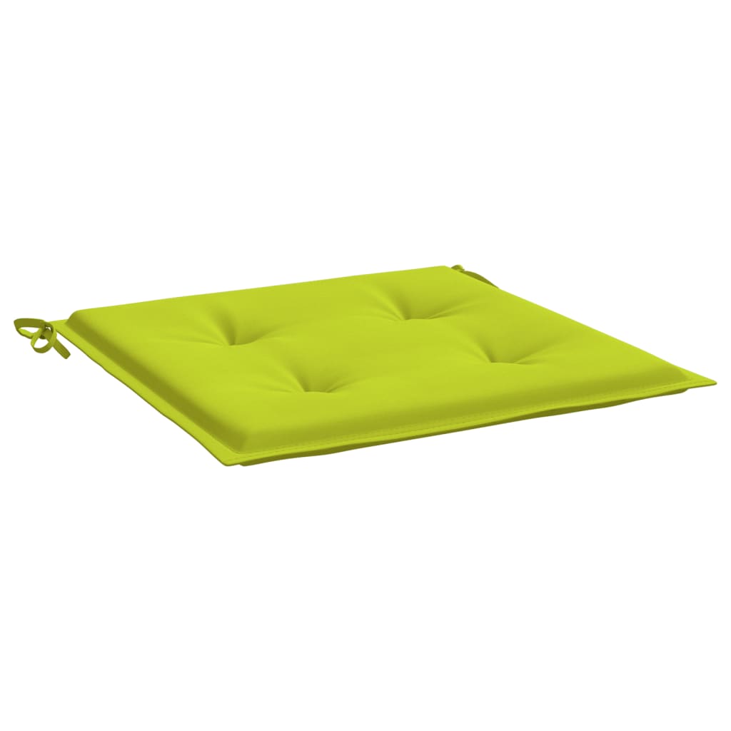 Coussins de chaise de jardin lot de 4 vert vif 40x40x3 cm