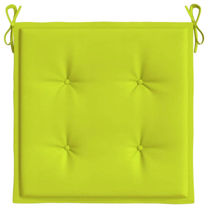 Coussins de chaise de jardin lot de 4 vert vif 40x40x3 cm