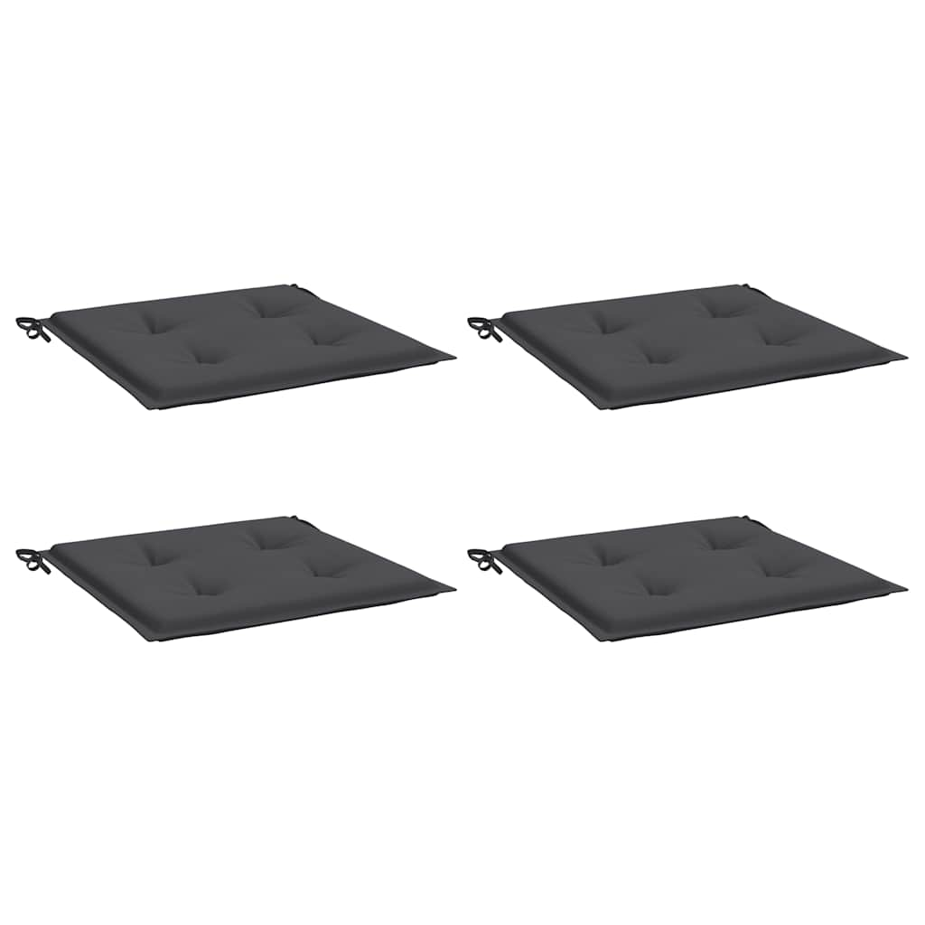 Coussins de chaise de jardin lot de 4 anthracite 50x50x3 cm