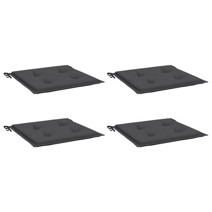 Coussins de chaise de jardin lot de 4 anthracite 50x50x3 cm