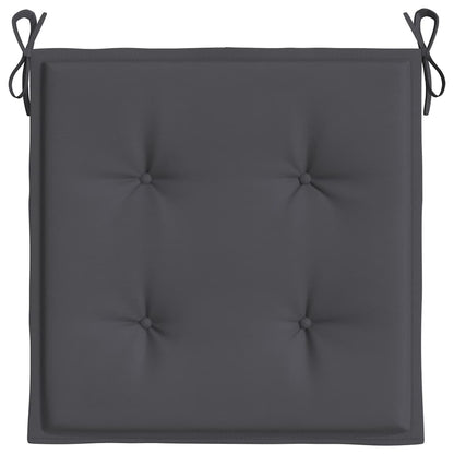 Coussins de chaise de jardin lot de 4 anthracite 50x50x3 cm