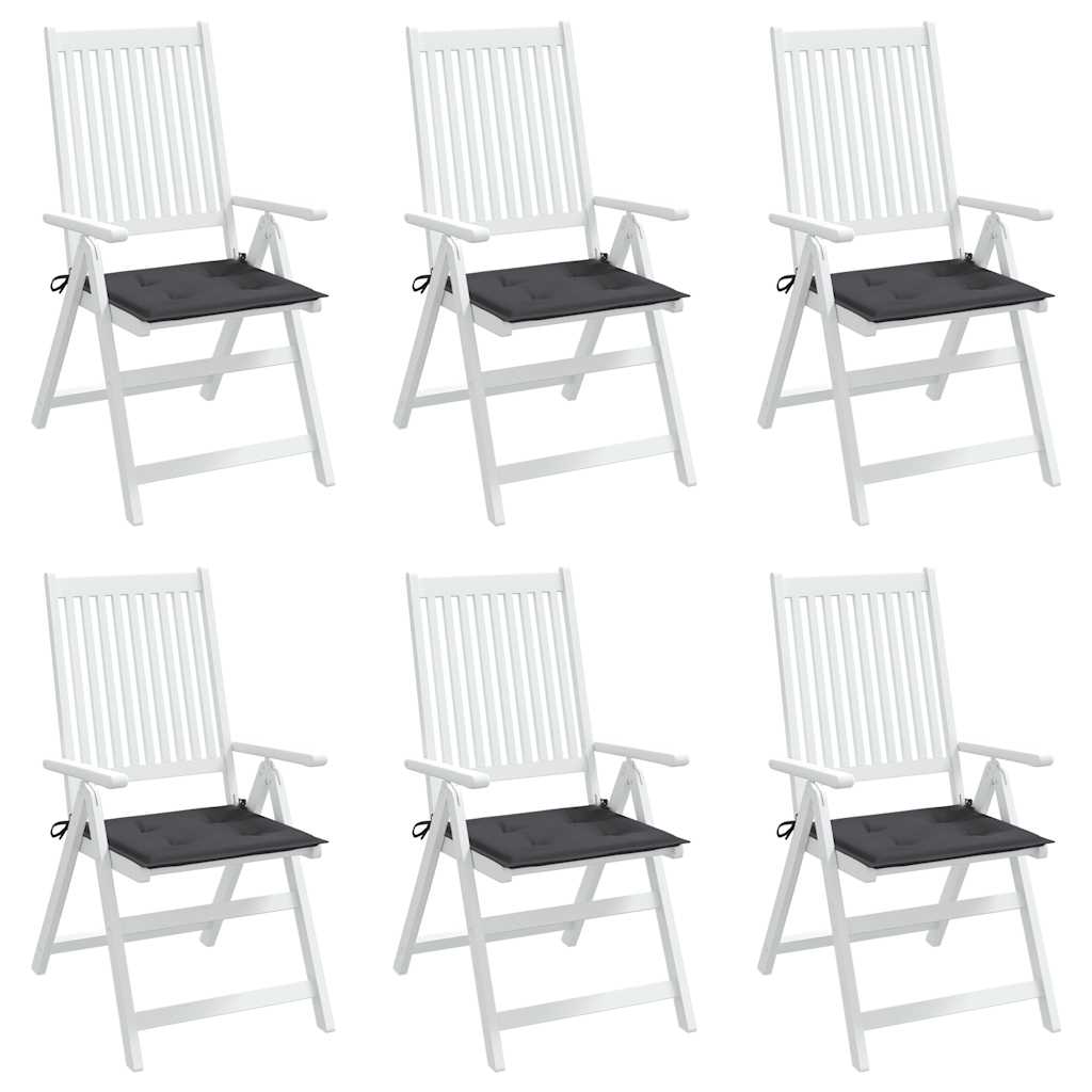 Coussins de chaise de jardin lot de 6 anthracite 50x50x3 cm