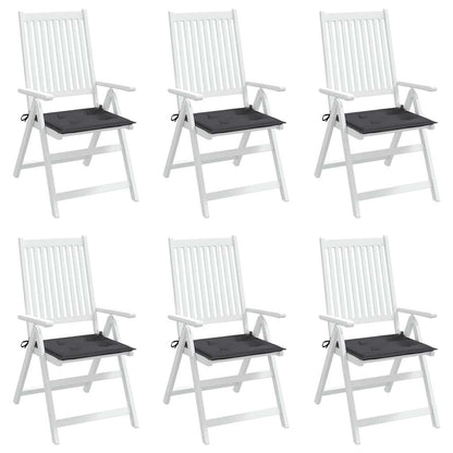 Coussins de chaise de jardin lot de 6 anthracite 50x50x3 cm