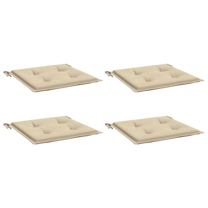 Coussins de chaise jardin lot de 4 beige 50x50x3cm tissu oxford