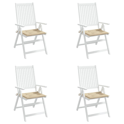 Coussins de chaise jardin lot de 4 beige 50x50x3cm tissu oxford