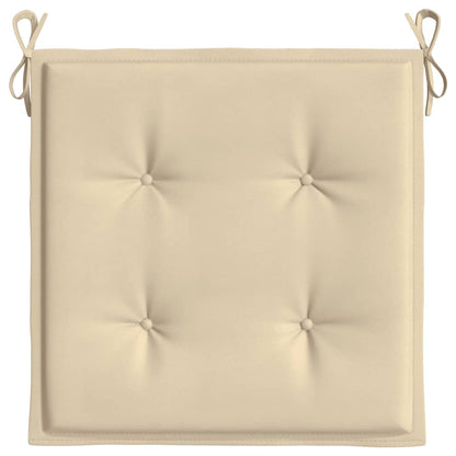 Coussins de chaise jardin lot de 4 beige 50x50x3cm tissu oxford