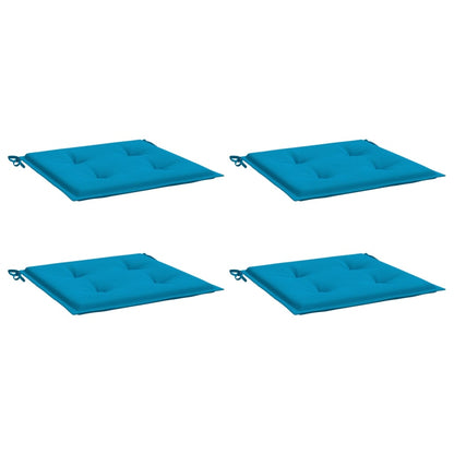 Coussins de chaise jardin lot de 4 bleu 50x50x3 cm tissu oxford