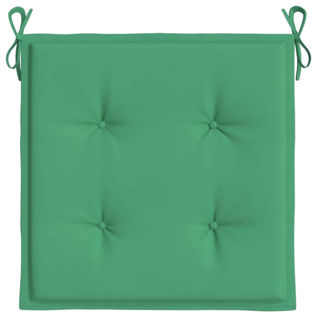 Coussins de chaise jardin lot de 4 vert 50x50x3 cm tissu oxford