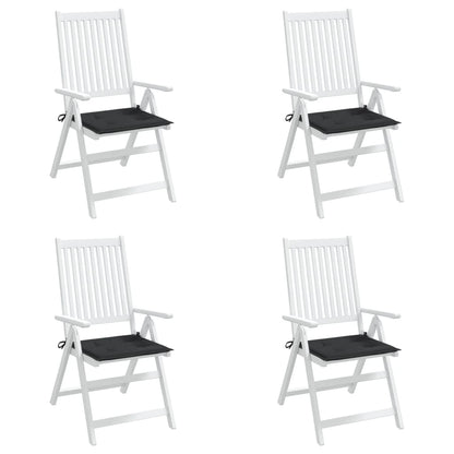 Coussins de chaise jardin lot de 4 noir 50x50x3 cm tissu oxford