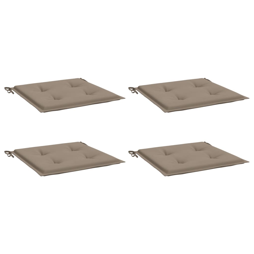 Coussins de chaise jardin lot de 4 taupe 50x50x3cm tissu oxford