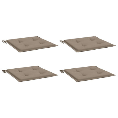 Coussins de chaise jardin lot de 4 taupe 50x50x3cm tissu oxford