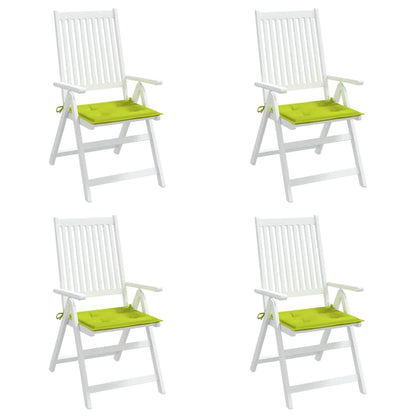 Coussins de chaise de jardin lot de 4 vert vif 50x50x3 cm