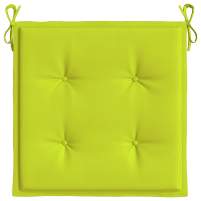 Coussins de chaise de jardin lot de 6 vert vif 50x50x3 cm