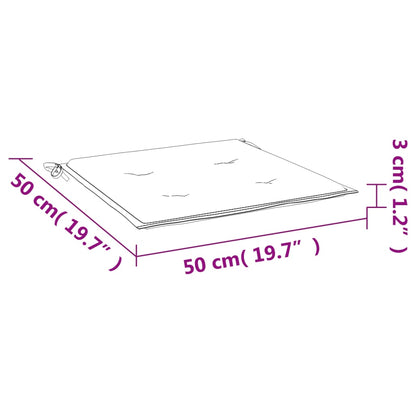 Coussins de chaise de jardin lot de 6 vert vif 50x50x3 cm