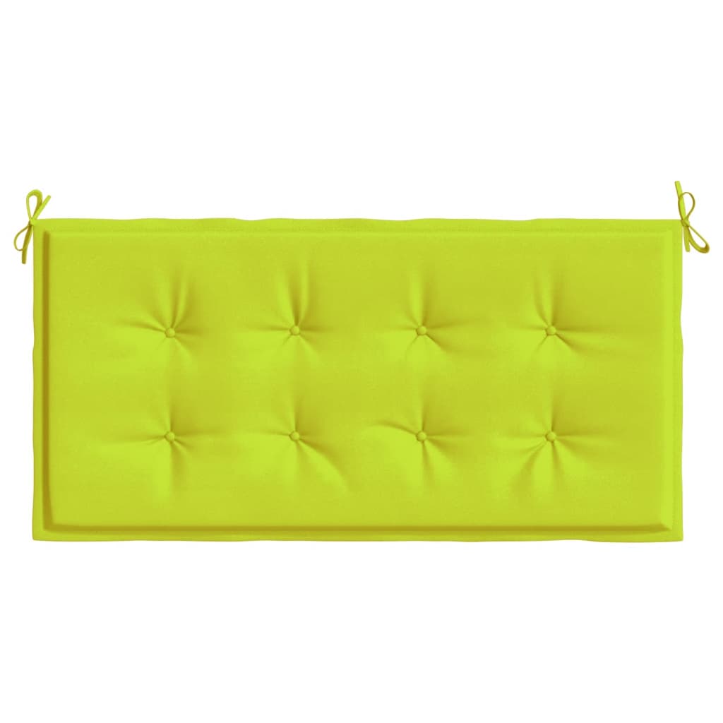 Coussin de banc de jardin vert brillant 100x50x3cm tissu oxford