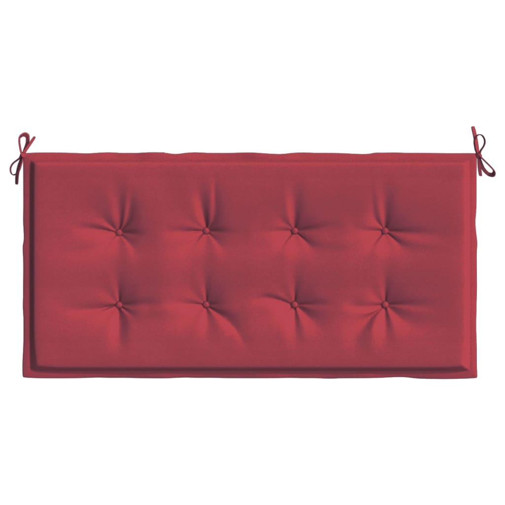 Coussin de banc de jardin rouge bordeaux 120x50x3 cm