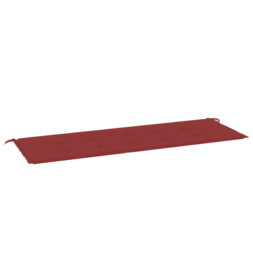 Coussin de banc de jardin rouge bordeaux 150x50x3 cm