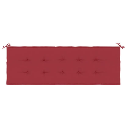 Coussin de banc de jardin rouge bordeaux 150x50x3 cm