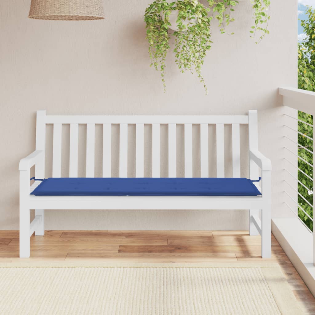 Coussin de banc de jardin bleu royal 150x50x3 cm tissu oxford