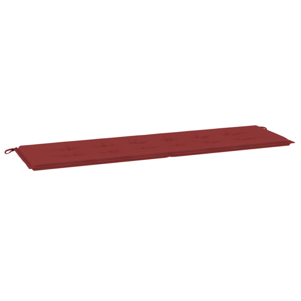 Coussin de banc de jardin rouge bordeaux 180x50x3 cm