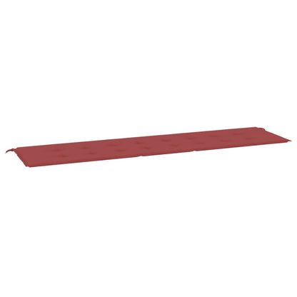 Coussin de banc de jardin rouge bordeaux 200x50x3 cm