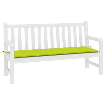 Coussin de banc de jardin vert brillant 200x50x3cm tissu oxford