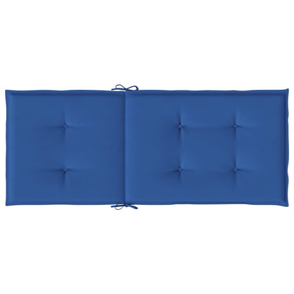 Coussins de chaise de jardin à dossier haut lot de 2 bleu royal