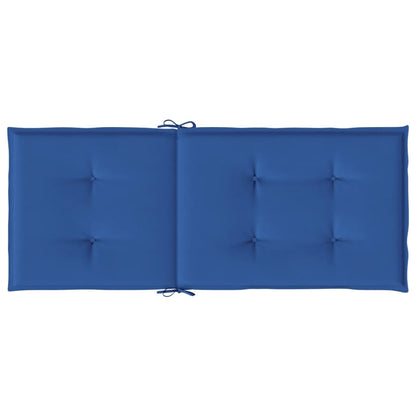 Coussins de chaise de jardin à dossier haut lot de 4 bleu royal