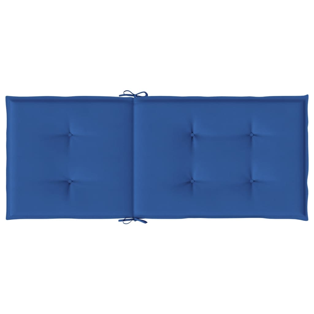 Coussins de chaise de jardin à dossier haut lot de 6 bleu royal