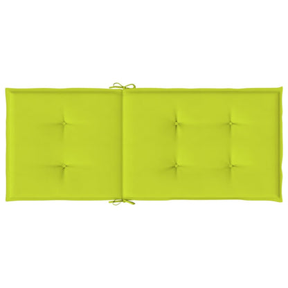 Coussins de chaise de jardin à dossier haut lot de 4 vert vif