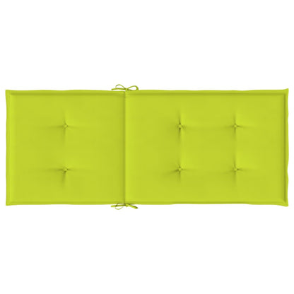 Coussins de chaise de jardin à dossier haut lot de 6 vert vif