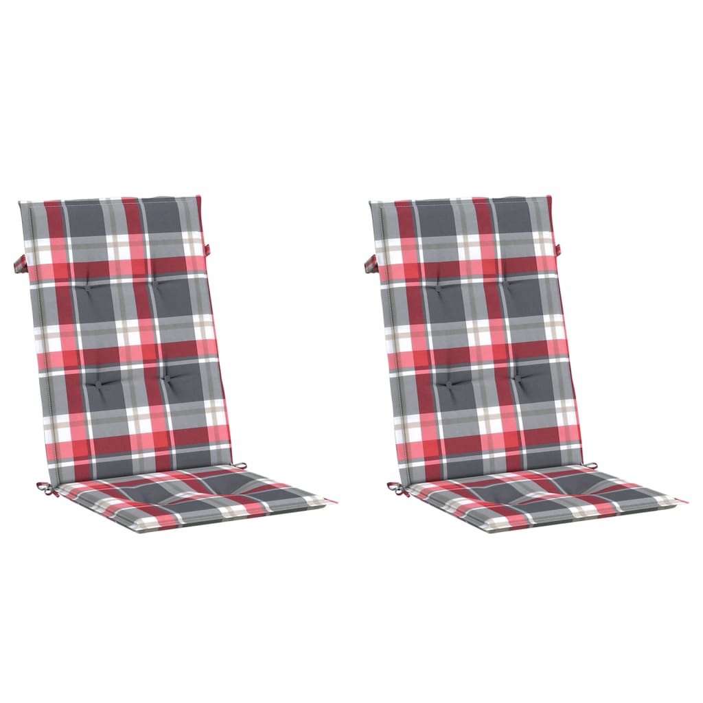 Coussins de chaise de jardin à dossier haut lot de 2 120x50x3cm