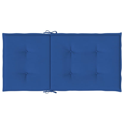 Coussins de chaise de jardin à dossier bas lot de 6 bleu royal