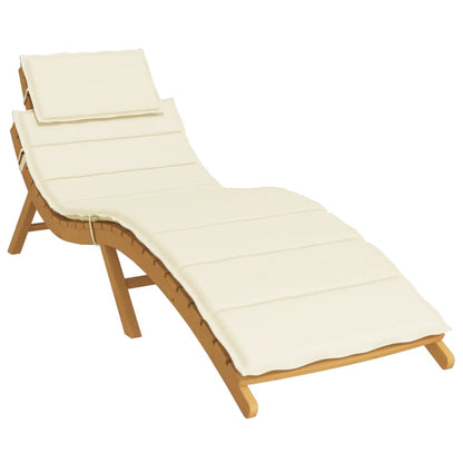 Coussin de chaise longue crème 186x58x3 cm tissu oxford