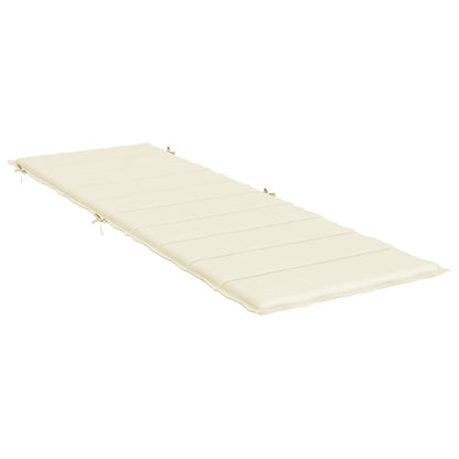 Coussin de chaise longue crème 186x58x3 cm tissu oxford