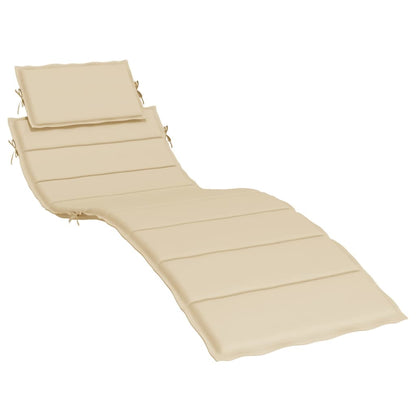 Coussin de chaise longue beige 186x58x3 cm tissu oxford