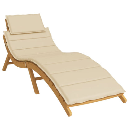 Coussin de chaise longue beige 186x58x3 cm tissu oxford